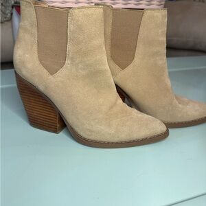 BP Tan Suede Ankle Booties